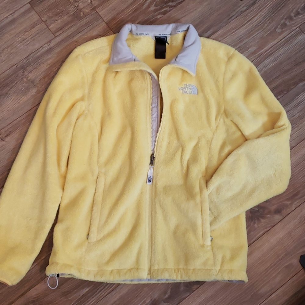 Yellow north face jacket adult small